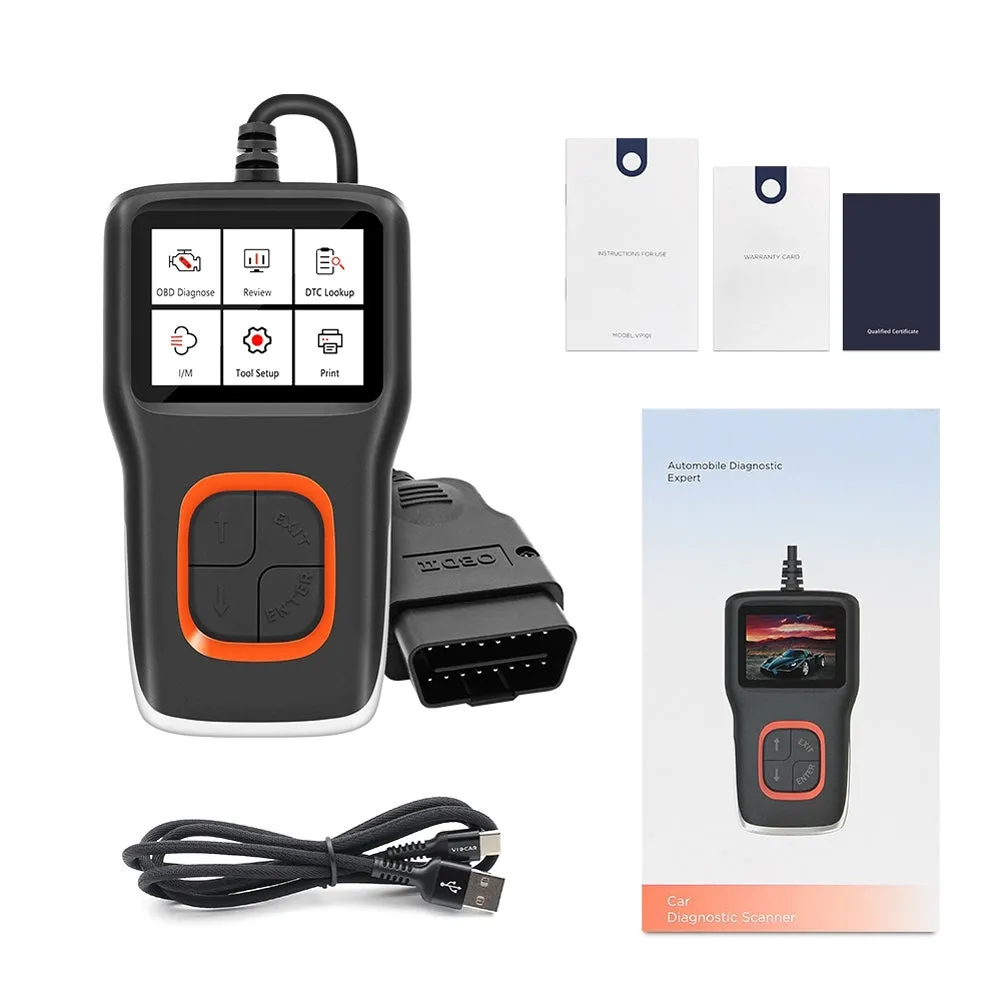 Viecar Vp101 Code Reader Automobile Fault Detector Erase Error