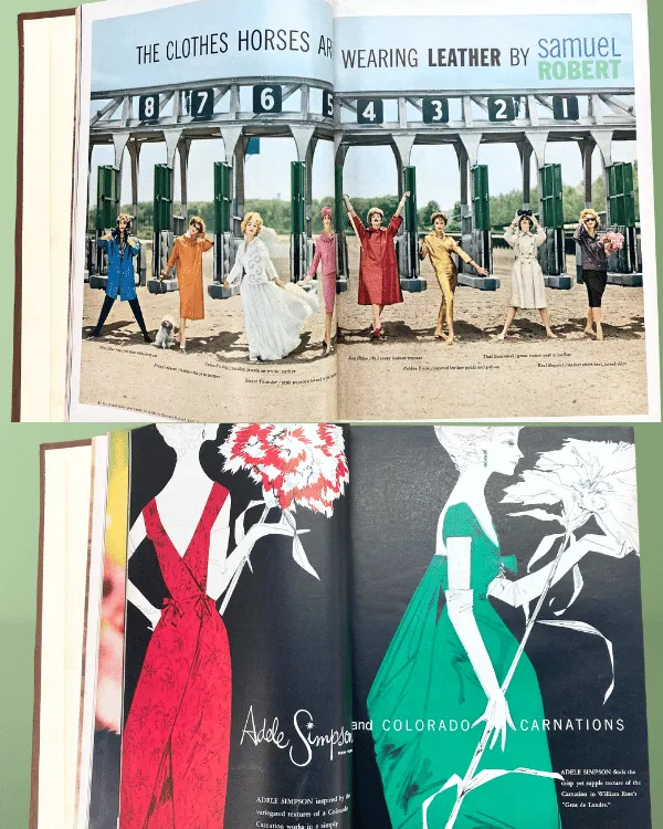Vintage VOGUE Magazine Hardcover Book | 1958 September thru December