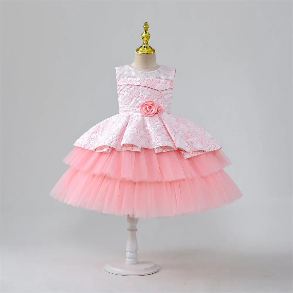 WA0161 2 to 7 Years Yoliyolei Layers Winter Dresses Jacket Coats Clothes for Toddler Baby Girls Kids Clothing 2 3 4 5 6 7 Years with Small Bag