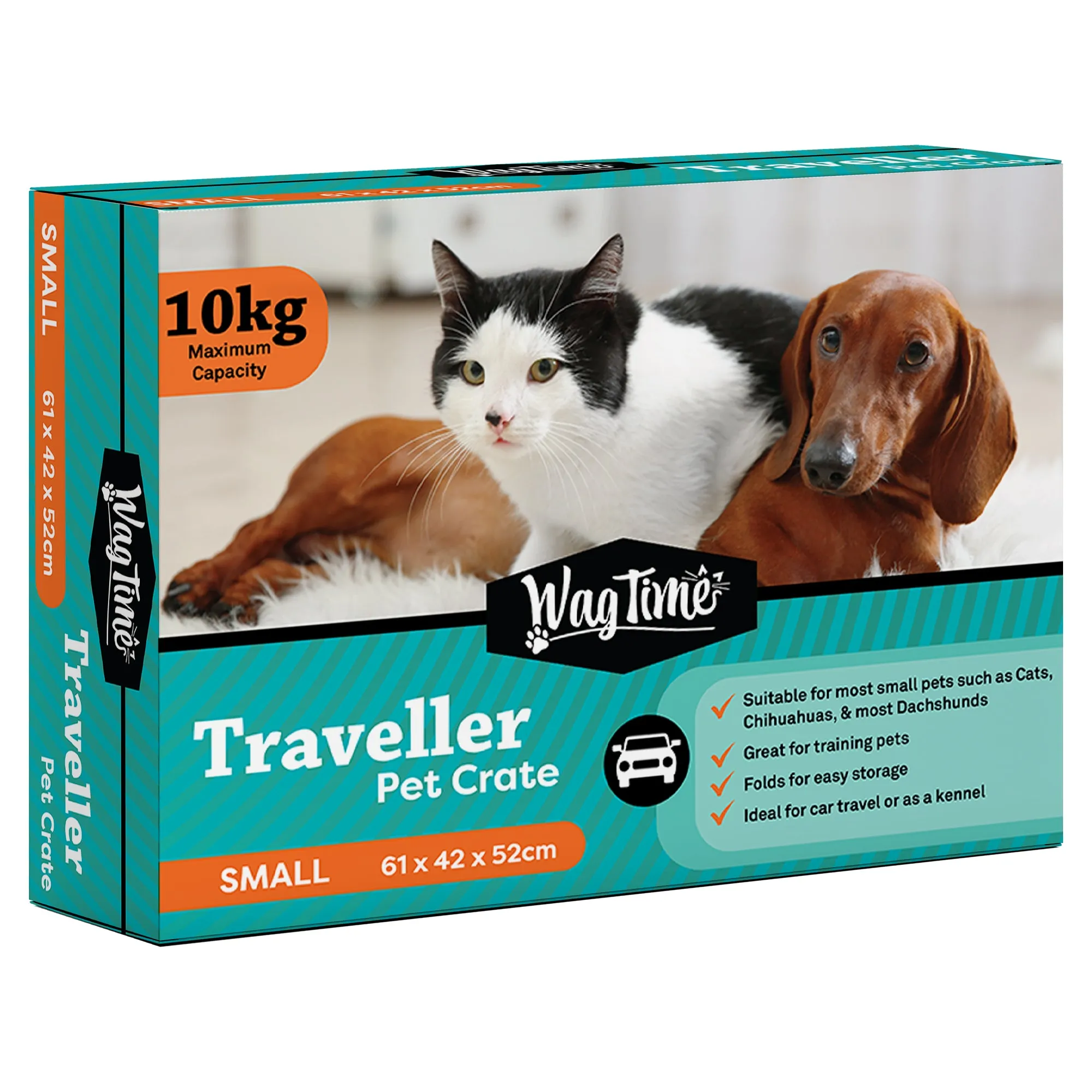 WagTime - Traveller Pet Wire Crate (Small)