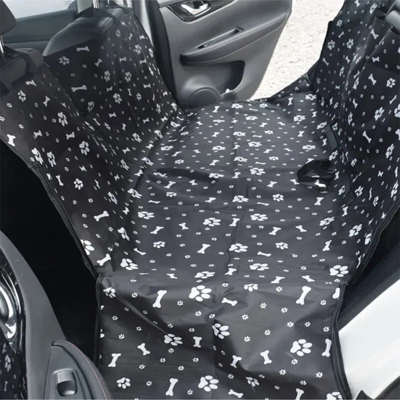 Waterproof Pet Dog Car Seat Cover Protector Printed Pet Dog Scratchproof Car Back Seat Cover Protector Pad with Printing