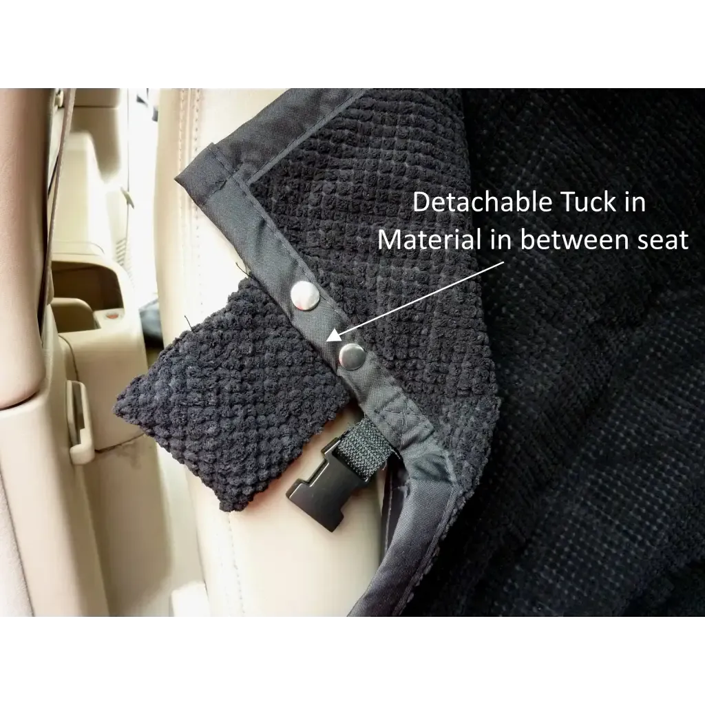 X-Large Car Seat Cover For Dogs and Pets 56"W Black Micro Velvet