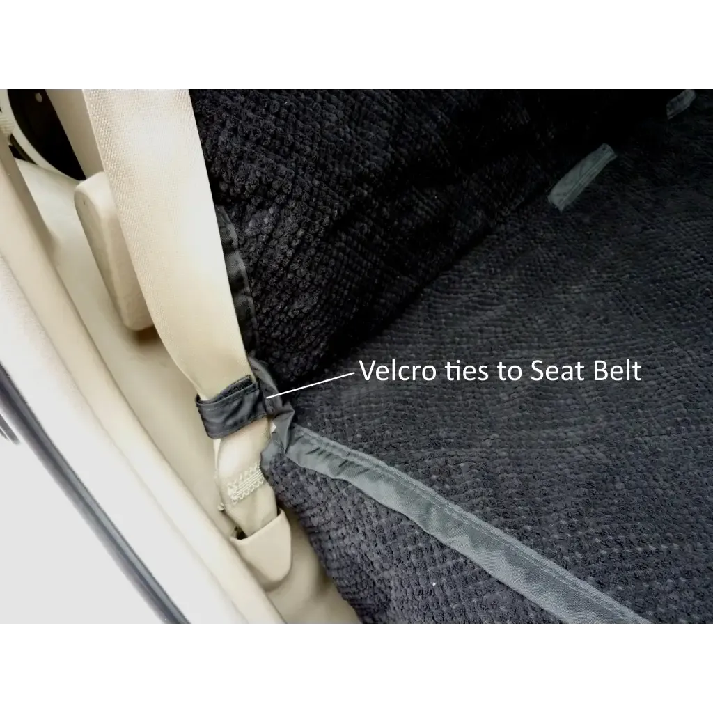 X-Large Car Seat Cover For Dogs and Pets 56"W Black Micro Velvet