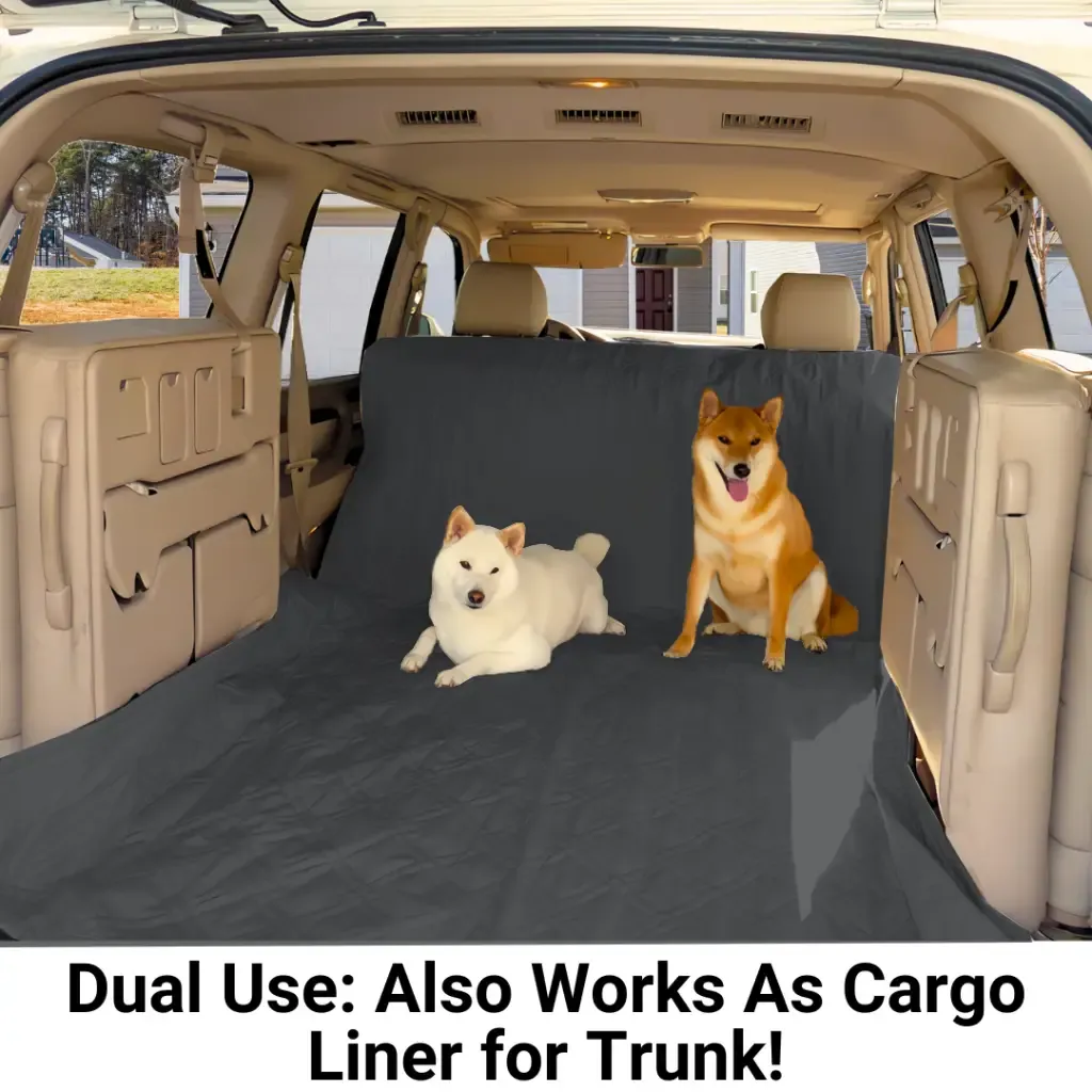 X-Large Car Seat Cover For Dogs and Pets 56"W Black