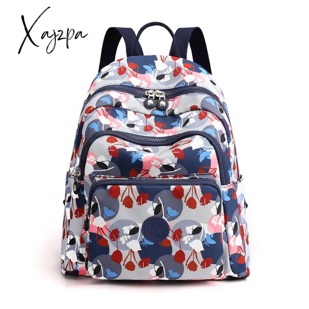 Xajzpa - Travel Nylon Women Backpack Casual Waterproof Youth Lady School Bag Female Daypack Women's Shoulder Bags Rucksack Mochilas