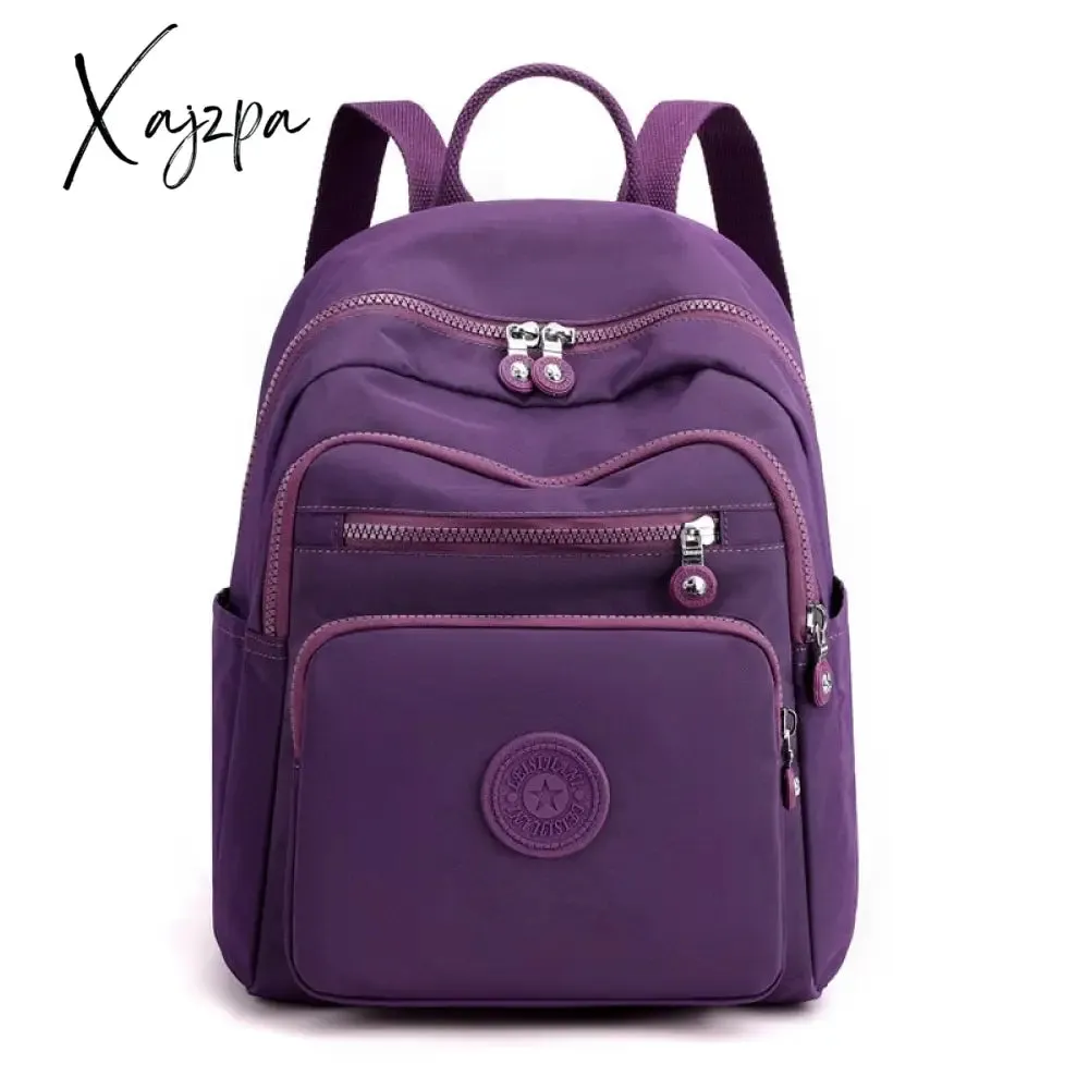 Xajzpa - Travel Nylon Women Backpack Casual Waterproof Youth Lady School Bag Female Daypack Women's Shoulder Bags Rucksack Mochilas